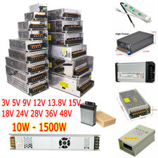 DC Regulated Switching Power Supply PSU 3V 5V 9V 12V 13.8V 15V 18V 24V 36V 48V