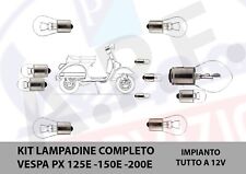 KIT LAMPADE LAMPADINE VESPA PX 125E 150E 200E impianto 12v kit anti-anneramento