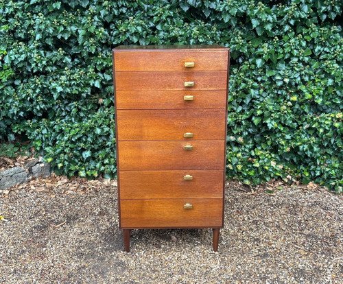 Mid century walnut chest - walnut,