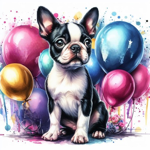 Luxury boston terrier birthday - terrier,