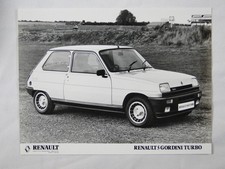 Renault 5 Gordini Turbo Hot Hatch UK c1980s Publicity Photo