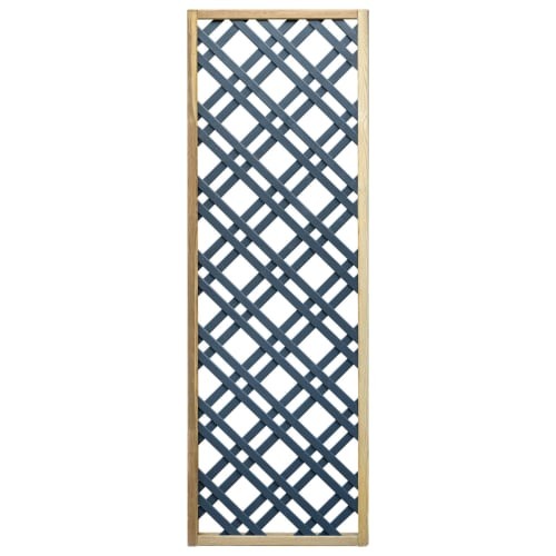 Grey lattice trellis panel - grey,