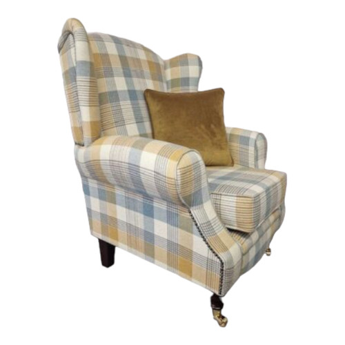 Wing back queen anne chair - back,