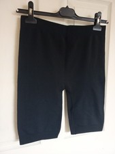 Winter Warm QED London Short Leggings Black Cosy Fleece M (Approx. 8 - 10)