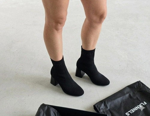Tommy hilfiger black knit - knit, sock