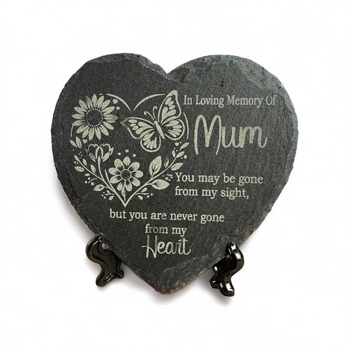 Slate heart memorial - heart,