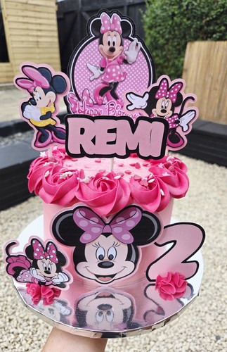 Minni mouse cake topper - topper, set