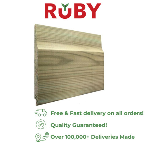 Ruby shiplap cladding treated - ruby,