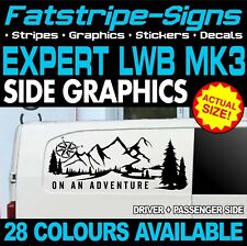 to fit PEUGEOT EXPERT MK3 LWB L2 ON AN ADVENTURE GRAPHICS STICKERS CAMPER VAN