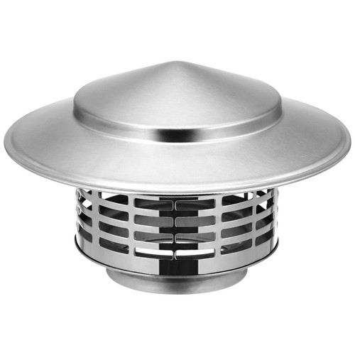 Silver stainless steel chimney - steel,