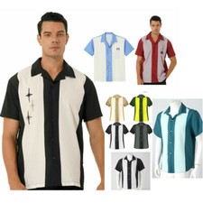 Men Bowling Shirts Cuban Style