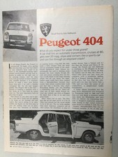 PeugeotArt33 Article Road Test 1969 Peugeot 404 4-Door Sedan Nov 1964 2 page