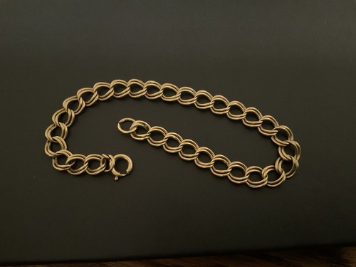 9ct gold double - 9ct, link
