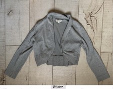 💝MONSOON - SPARKLY LUREX Silver Cover Up Shrug Cardigan Bolero EUC  Small