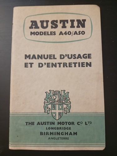 Austin models a40 a50 user - austin,