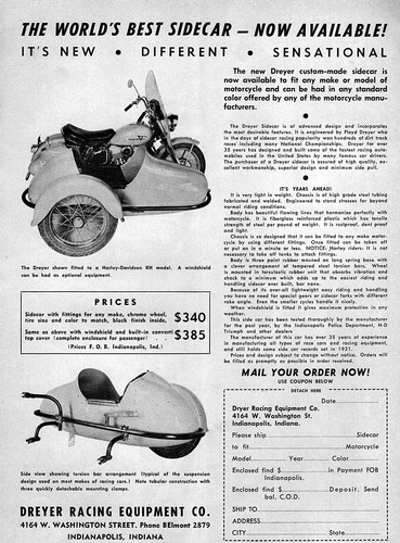 1956 dryer racing sidecar - dryer, side