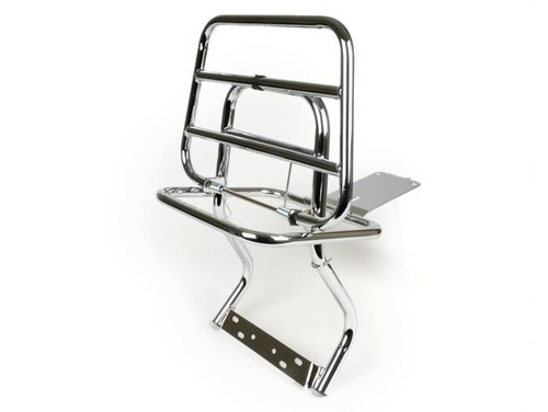 Rear rack vespa chrome luggage - rack,