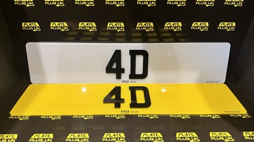 Pair number plates road - 4d,
