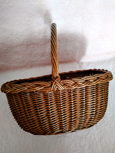 Vintage wicker shopping basket - vintage,
