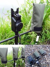 3 X Peak angling products carp fishing bite alarm pouch covers pouches in GREEN