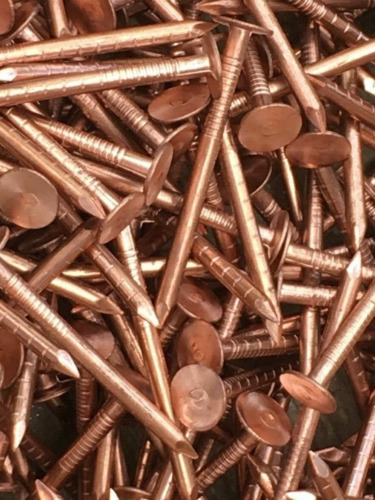 Copper clout nail - copper, slate