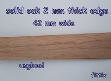 2 mm Thick Edging  Unglued Real Wood  Solid Oak Veneer Edge Banding  42mm Wide