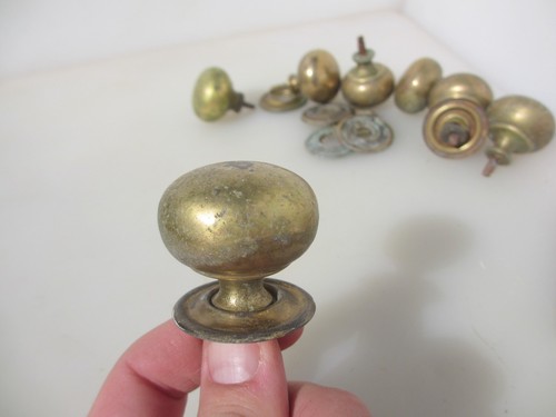 Vintage brass cabinet knob - vintage,