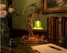 Art nouveau figural lamp l - art,