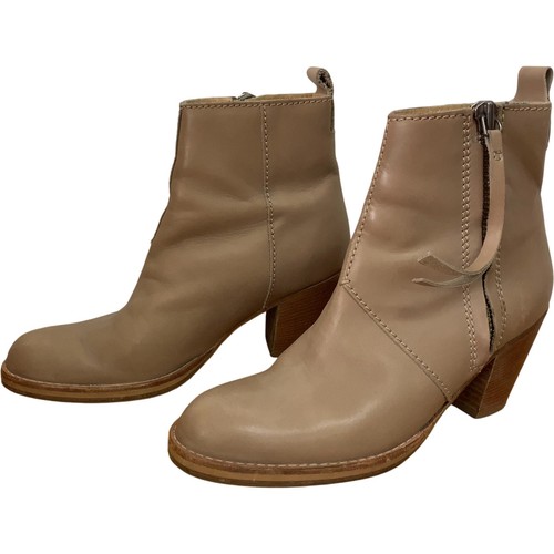 Acne taupe leather ankle - acne,