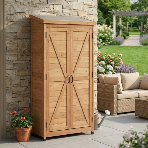 Outdoor wooden storage shed - outdoor,