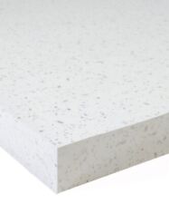 White Sparkle 40mm Square Edge Laminate Kitchen Worktop + Edging Strip