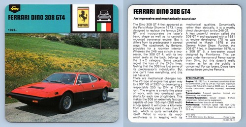 Ferrari dino 308 - ferrari, gt4