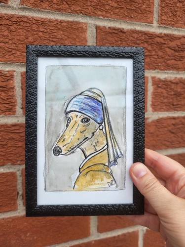 Hound pearl earring - hound,