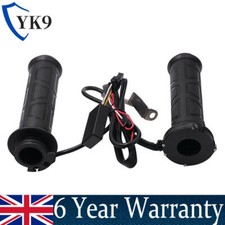 2PCS Motorcycle Heated Grips 12v Adjustable Hot Hand Motorbike Scooter Black