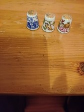3no Ceramic China Thimbles