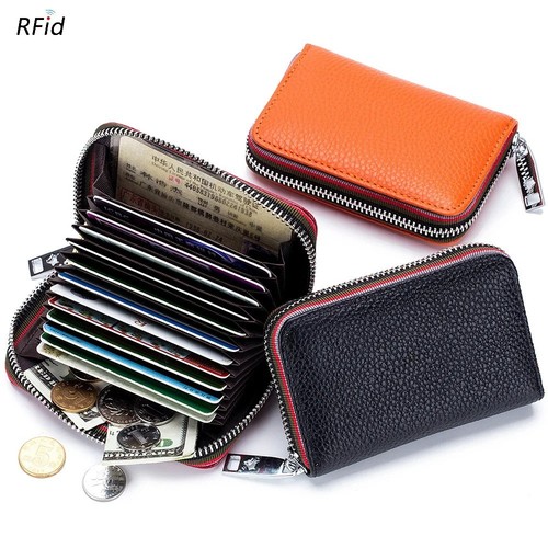 Rfid genuine leather wallet - genuine,