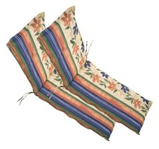 2x Padded Cushion for Sunbed Rollliegenauflage Liegestuhlpolster Seat Cushion