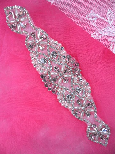 Bridal sash motif silver - sash,