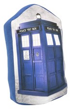 Doctor Who Logo and TARDIS 10" x 20" Plush Pillow