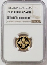 1986 GOLD ISLE OF MAN ONLY 12