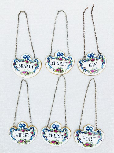 Set six crown staffordshire - six,