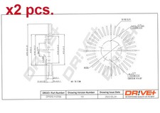 X2 PCS FRONT BRAKE DISC ROTOS X2 PCS SET DP1010.11.0706 DR!VE+ I