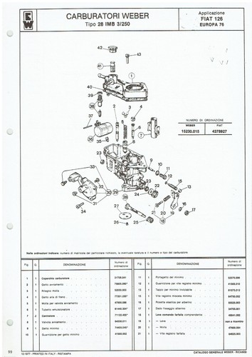 Fiat 126 weber imb 250 - 28,