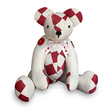 Memory Bear SEWING PATTERN, Patchwork Teddybear Soft Toy by My Fabric Heaven, UK
