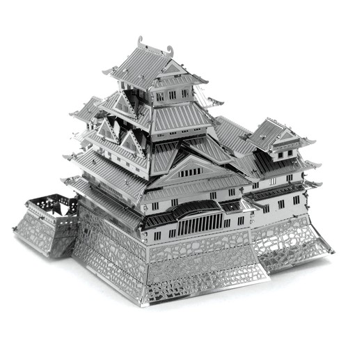 Metal white heron castle - metal, 3d