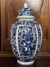 Blue And White Italian Ginger Jar/vase