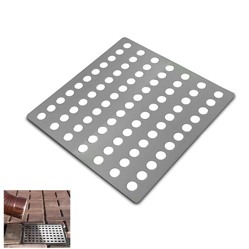 Square metal drain cover - cover, leaf