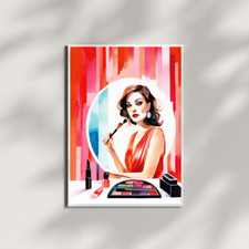 Glam Model Makeup #1 Art Print