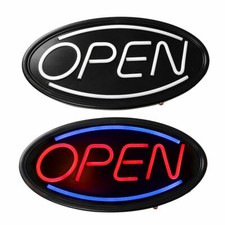 Ultra Bright OPEN Sign LED Neon Oval Business Light Animated 3 Modes with ON/OFF