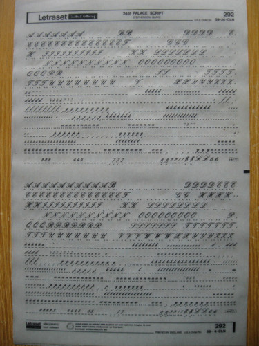 Letraset upp low num - x,